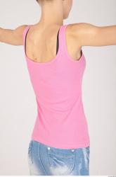 Upper Body Woman Casual Slim Top Studio photo references